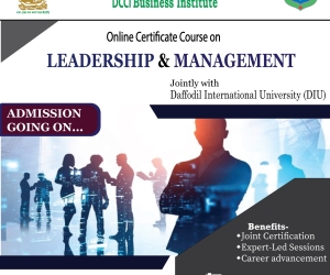 Admission is going on for the Online Certificate Course on ‘Leadership and Management’, jointly with Daffodil International University (DIU).